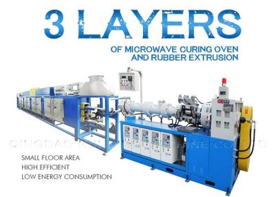 China 3 Layers Continuous Rubber Hose Production Line With Super Temperature Tunnel for sale