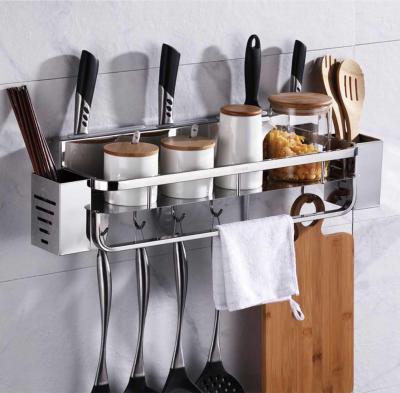 China OEM ODM Wall Mounted Kitchen Shelf With Mirror Polished Stainless Steel 304 Material en venta
