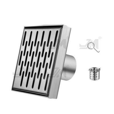 China 5.25 Inch Modern Square Shower Drain Stainless Steel 304 Material With Removable Grate for sale