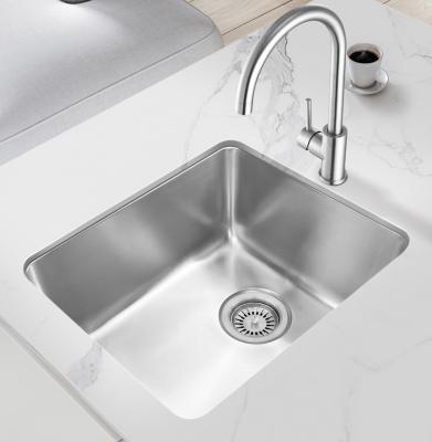 China Undermount Brushed Stainless Steel Kitchen Sink Sound Dampening 14.8 X 17.2 Inch for sale