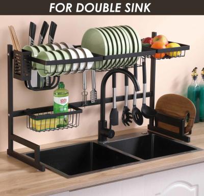 China 2 Tier Height 52cm Drying Rack , Dish Rack Over Sink For Dish Bowl Chopsticks for sale