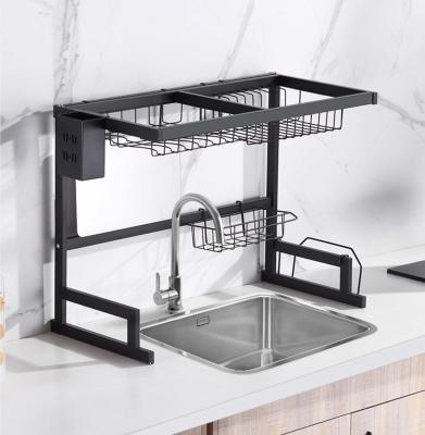 China OEM 2 Layer Over The Sink Drying Rack Multifunction Stainless Steel Material for sale