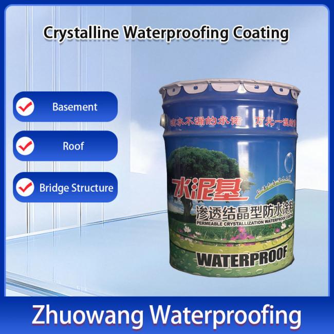 Qilu Zhuowang Type I Waterproof Coating product packaging and application demonstration