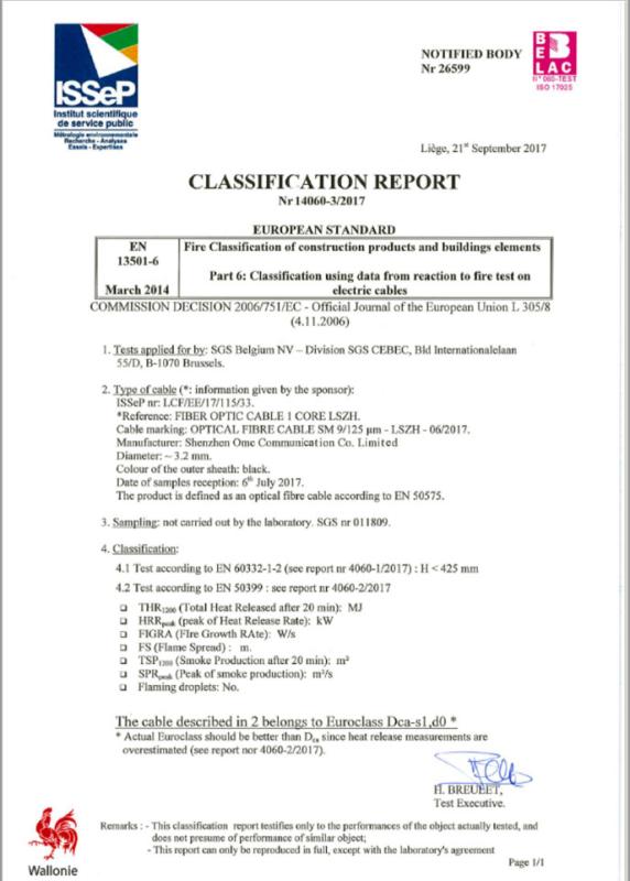 CPR TESTING REPORT - OMC Industry Co.Limited