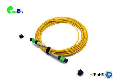 China 12F Elite MTP APC Trunk Cable  MTP - MTP  OS2 G657A1 9  / 125μm 3.0mm Yellow LSZH 20M For HD Data Center for sale