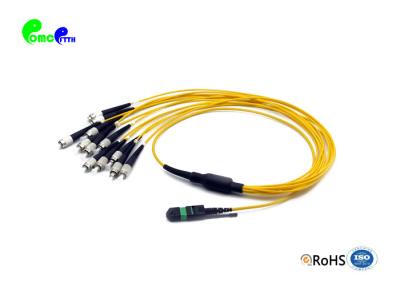 China Harness Elite MTP - FC Fanout 2.0mm Trunk Cable 12F 9 / 125μm OS2 G657A2 Yellow LSZH Jacket With Push / pull tab MTP for sale