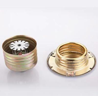 China 68 Degree Fire Suppression Sprinkler Safety Pendent Fire Sprinkler Head With Brass Cover for sale