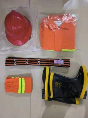 China Navy Blue Fire Retardant Clothing Safety Work Shirt Orange Fireman Suit for sale
