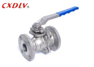 China Stainless Steel DIN RF Flanged Ball Valve 2pc With Handle Operation for sale