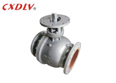 China DIN3357 2pcs Trunnion Mounted Ball Valve Worm Gear Operation for sale