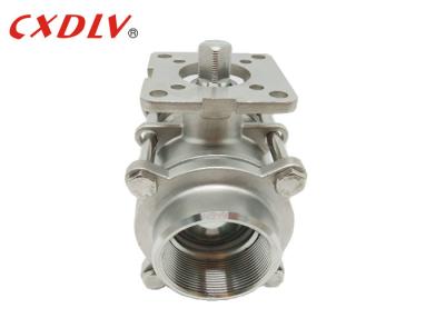 China Stainless Steel 3pc Female Threaded Ball Valve SS304 SS316 Normal Pressure for sale