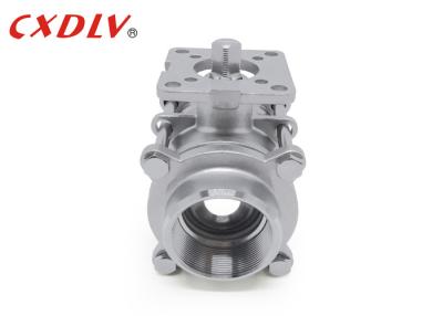 China Screw Connection 3 Piece Bolt Full Port Ball Valve Female With NPT BSPT Thread Ends for sale