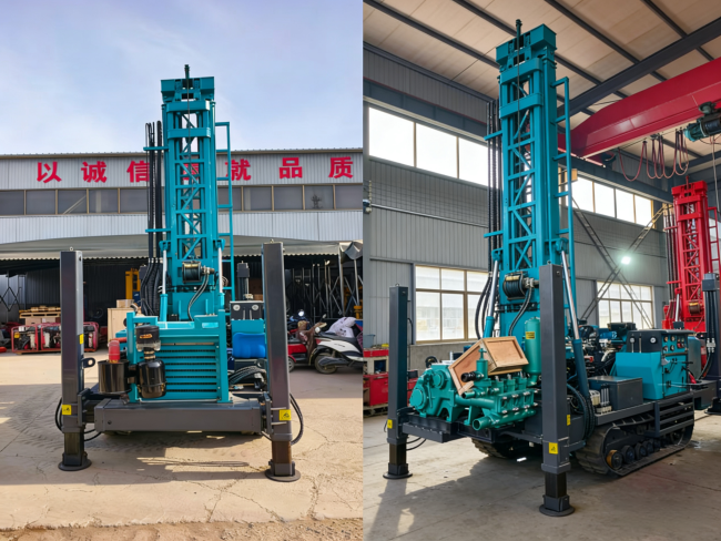 260m Deep Drilling Rig operational view showing drilling mechanism