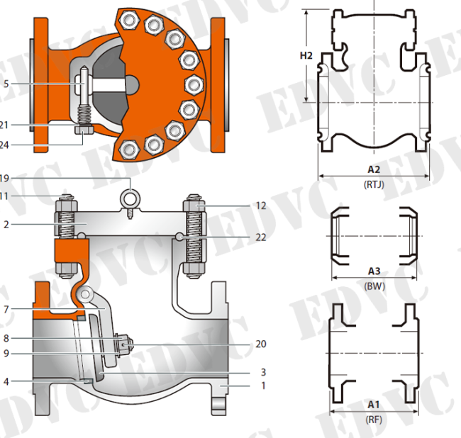 Bolted Bonnet Full Opening Swing Check Valve 1
