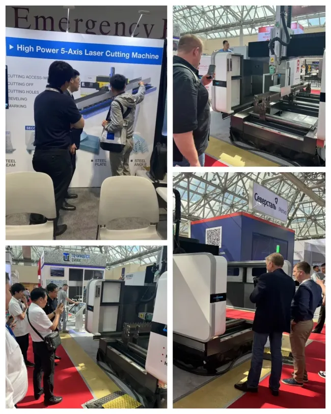 High Power H-Beam Laser Cutting Machine for Cutting Holes Marking Beveling