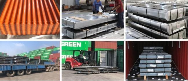 PPGL Roof Tile Building Material Coated Aluzinc Zinc Ral Color Coated Metal Panel Gi Iron Galvanized Galvalume PPGI Prepainted Corrugated Steel Roofing Sheet
