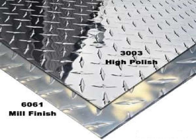 High Polished Embossed Aluminium Plate 3003 5052 5754 Brite Tread Aluminum Sheet