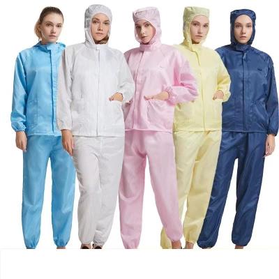 China Clean Room Anti Static ESD Smock Gown Custom Waterproof With Long Sleeve for sale