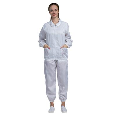 China Clean Room OEM ESD Anti Static Clothing Dustproof Women Fire Resistant for sale