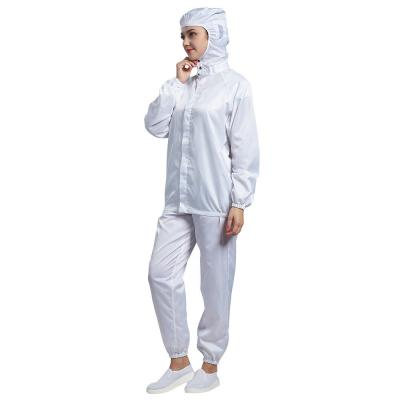 China ESD Anti Static Garments Dust Free Connect Clothes With Hood for sale