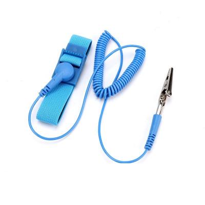China Blue 3meters Line PVC Fabric ESD Wrist Strap Bracelet For Cleanroom for sale
