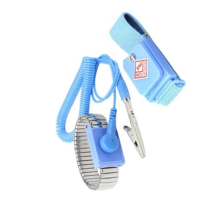 China ESD Anti Static Wrist Strap Band Wrist Guard 10mm Snap PU 2.5mm PU Cord for sale