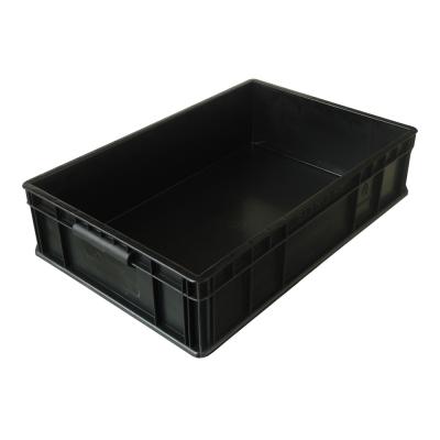 China ESD Conductive Plastic Boxes Black Antistatic Corrugated Tote Box for sale
