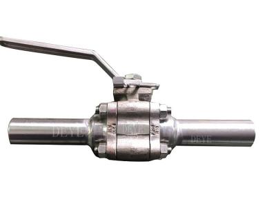 China Válvula de gas de aceite forjada Válvula de bola de acero inoxidable con longitud de cuerpo extendida en venta