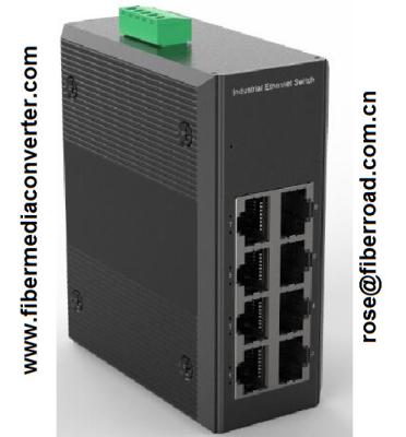 China 8-Port Industrial Ethernet  Switch  -40℃~75℃,8x10/100/1000Base-TX Ethernet Switch for sale