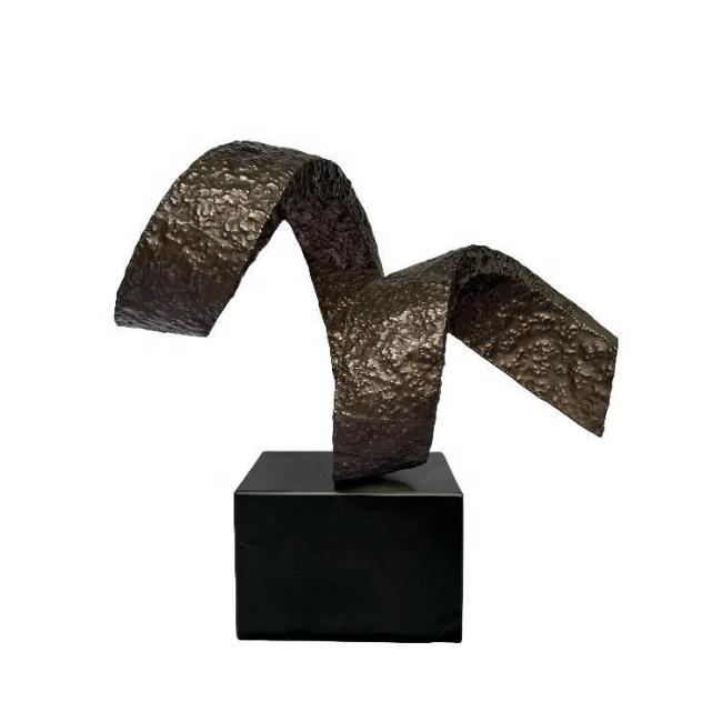 Indoor Modern Design Bronze Stainless Steel Metal Sculpture for Hotel