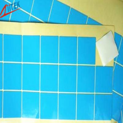 China cinta adhesiva termal azul del disipador de calor del grueso IGBT de 0.304m m con la fibra de vidrio que apoya el acrílico en venta