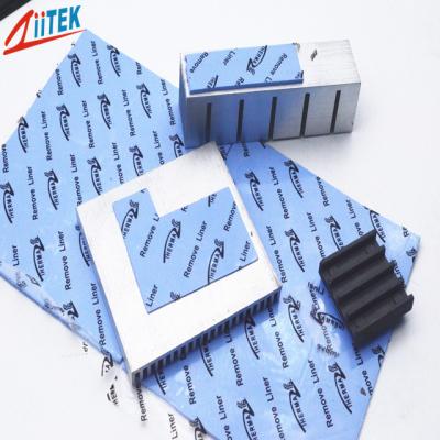 China Emissor de isofrequência térmico eletrônico da cor azul, almofada condutora térmica da microplaqueta de Gpu CI à venda
