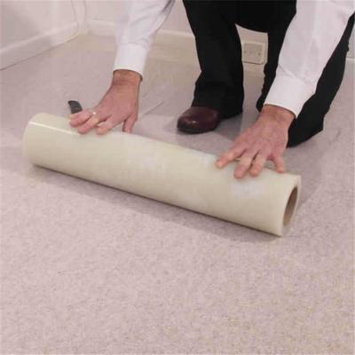 China Anti Paint Spills 24 Inch 3,4mil Self Adhesive Carpet Protector Film For Hotel Renovation for sale