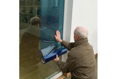 China Do filme de vidro resistente UV de uma proteção de 6 meses transparente azul 50mic 500foot à venda