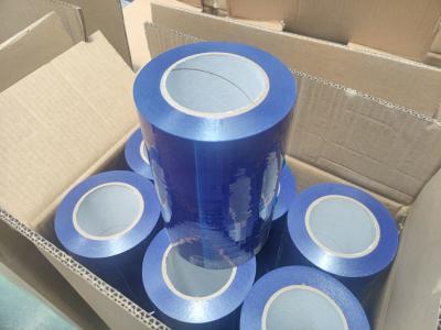China Blue LDPE 200MM*61M Duct Perforation 4'' Protective Film With Printing for sale