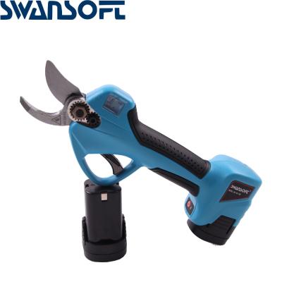 China Swansoft LED Display of 16.8V cordless electric pruning shear garden pruner 3.2CM electric pruning scissors for sale