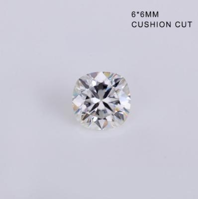 China Synthetic Loose VVS Moissanite Gemstones For Jewelry Making , DEF Color 6mm Cushion Cut for sale