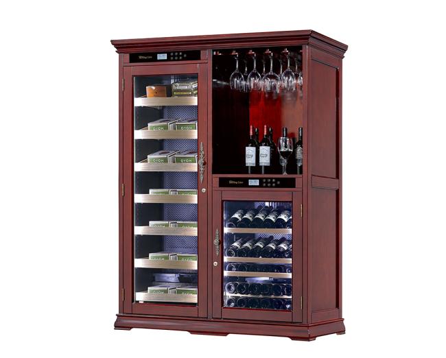 Dual Zone Touch Control Electric Reagan Luxe Wood Cigar Cooler Humidor Cabinet Dual Zone Touch Control Electric Reagan Luxe Wood Cigar Cooler Humidor Cabinet
