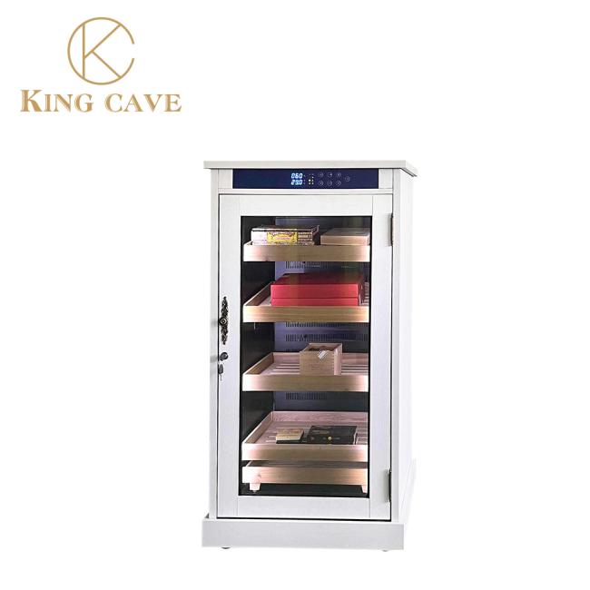 High-End Touch Control Electric Cigar Cooler with Customizable Wood Finish High-End Touch Control Electric Cigar Cooler with Customizable Wood Finish