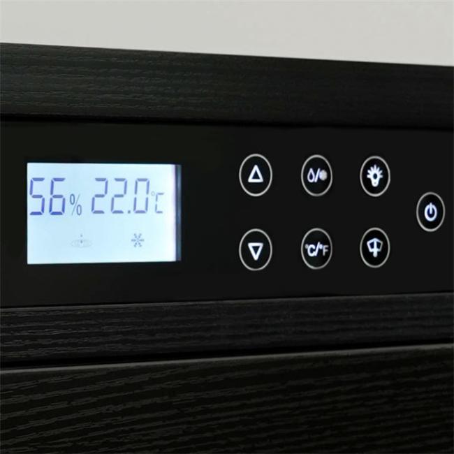 Single Zone Black Wood Drink Cabinet Lockable Kitchen Wine Cooler Furniture Single Zone Black Wood Drink Cabinet Lockable Kitchen Wine Cooler Furniture