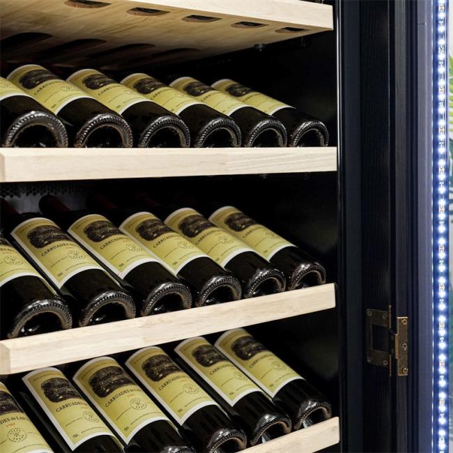 Single Zone Black Wood Drink Cabinet Lockable Kitchen Wine Cooler Furniture Single Zone Black Wood Drink Cabinet Lockable Kitchen Wine Cooler Furniture