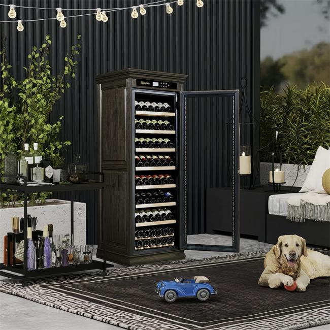 Brown Wood Frame Bar Drinks Cabinet Kitchen Wine Cooler With Locker Brown Wood Frame Bar Drinks Cabinet Kitchen Wine Cooler With Locker