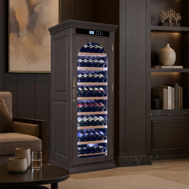 Wine cooler in a home setting