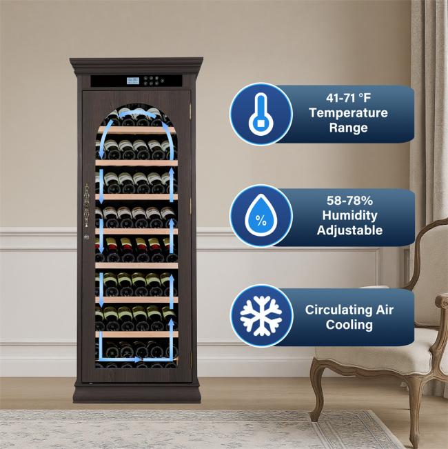 Wine cooler in a commercial setting