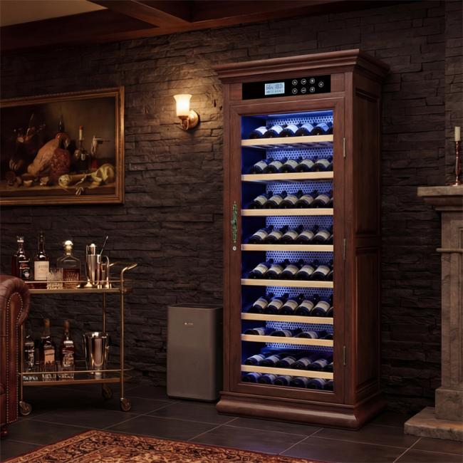 Space-Efficient Freestanding Design Kitchen Wine Cooler Cabinet Space-Efficient Freestanding Design Kitchen Wine Cooler Cabinet
