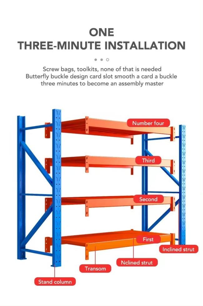 Multi-Function 1200*400*2000 Medium Warehouse Shelves Display Racks
