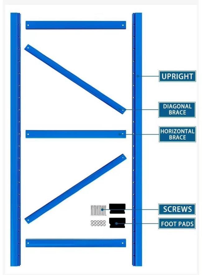 Customized Powder Coating Anti-Rust Medium Duty Steel Long Span Steel Rack