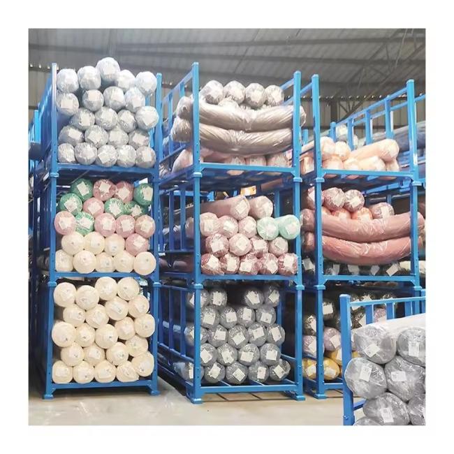 Strong Loading Capacity Steel Stackable Storage Rack Metal Foldable Stacking Rack