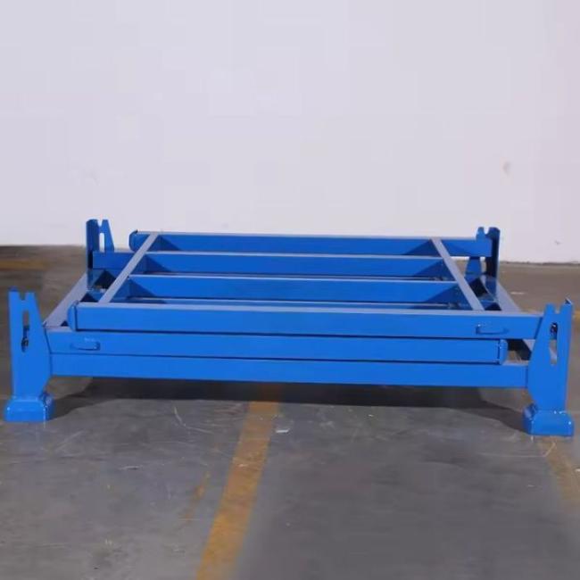 Strong Loading Capacity Steel Stackable Storage Rack Metal Foldable Stacking Rack