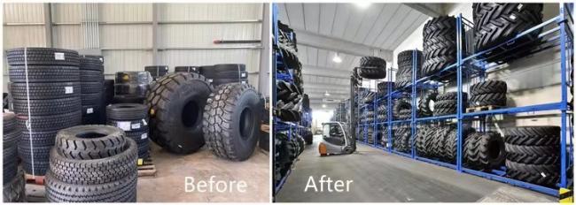 Customized Stackable Tire Racks for Industrial Warehouse to Save Space